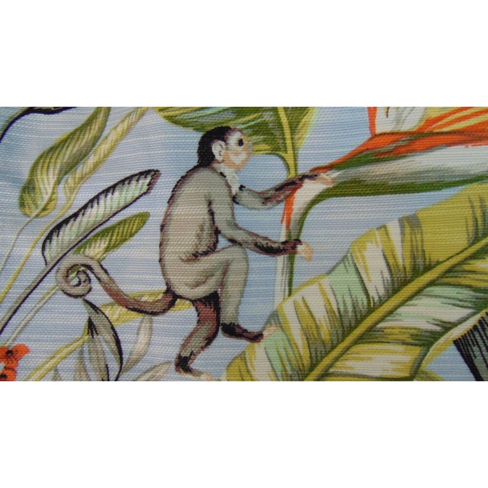 Nwt Ann Taylor Tropical Safari Pencil Skirt 12 Blue Lined Monkey Giraffe Jungle - Picture 11 of 11